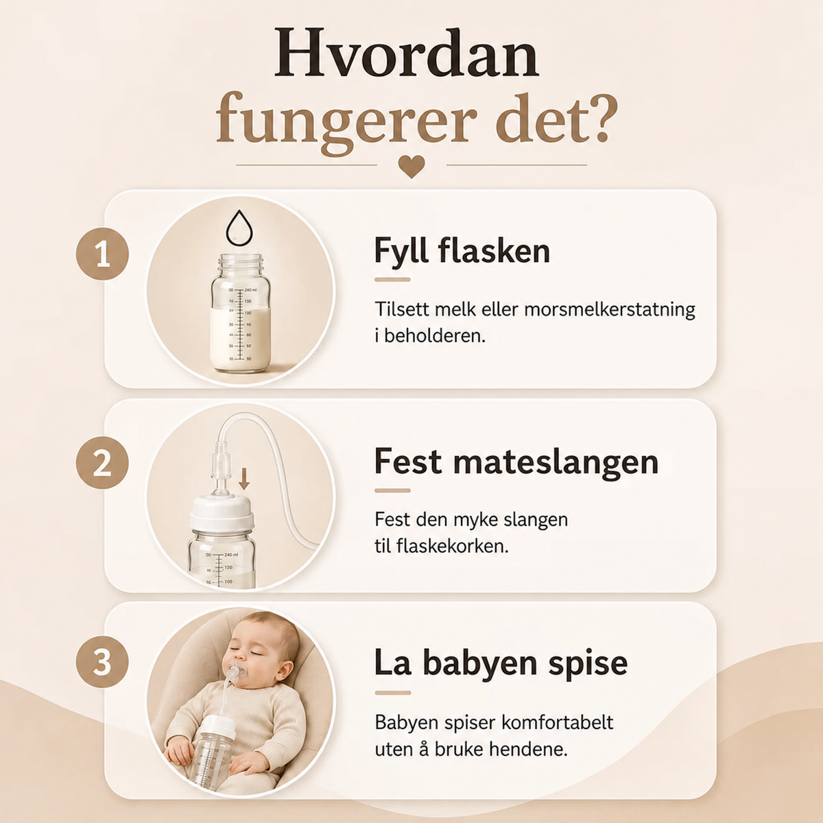 Håndfri babyflaske
