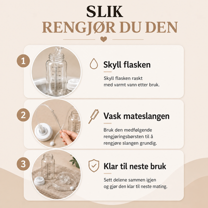 Håndfri babyflaske